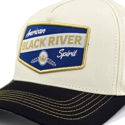 Czapka z daszkiem - Black River Omaha Cotton Snapback (ecru/czarny)