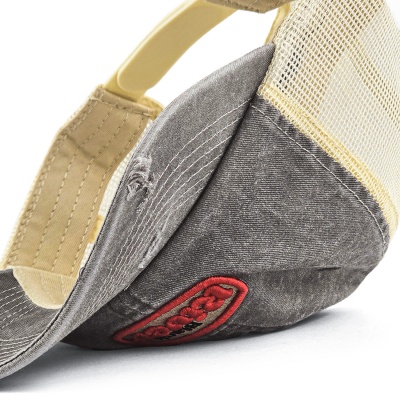 Czapka z daszkiem - Black River Portland Washed Trucker (czarny/kremowy)