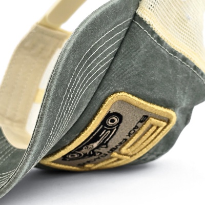 Czapka z daszkiem - Black River Racer Washed Trucker (ciemnozielony/krem)