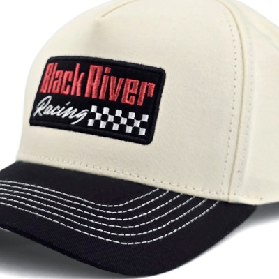 Czapka z daszkiem - Black River Racing Cotton Snapback (ecru/czarny)