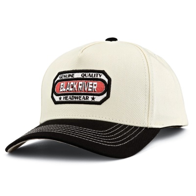 Czapka z daszkiem - Black River Richmond Cotton Snapback (ecru/czarny)