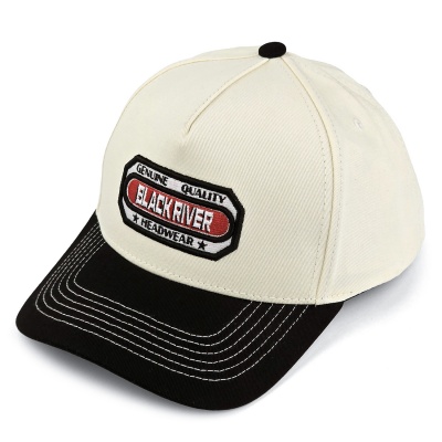 Czapka z daszkiem - Black River Richmond Cotton Snapback (ecru/czarny)