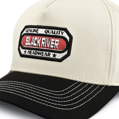 Czapka z daszkiem - Black River Richmond Cotton Snapback (ecru/czarny)