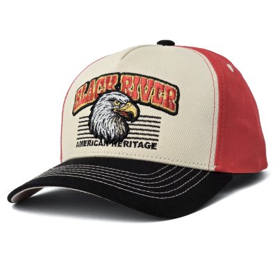 Czapka z daszkiem - Black River Falcon Trucker (kremowy/czerwony/czarny)