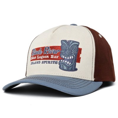 Czapka z daszkiem - Black River Lagoon Bar Trucker (ecru/niebieski)