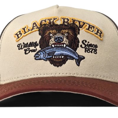 Czapka z daszkiem - Black River Wildlife Crew Trucker (beżowy/zielony/brązowy)