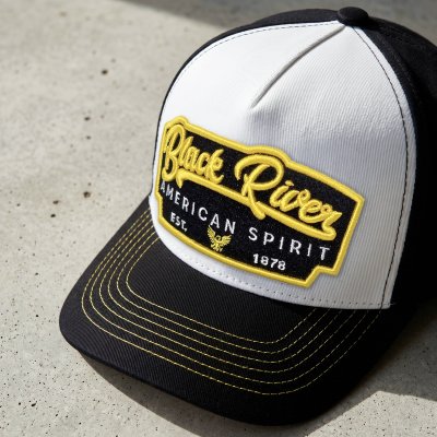 Czapka z daszkiem - Black River Black Yellow Trucker (czarno/biało/żółty)