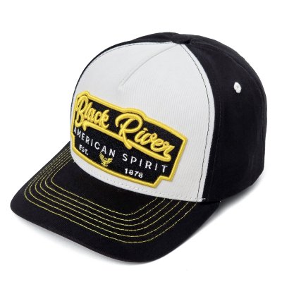Czapka z daszkiem - Black River Black Yellow Trucker (czarno/biało/żółty)