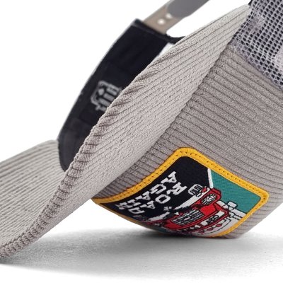 Czapka z daszkiem - Gårda Corduroy Trucker Road Again (szary)