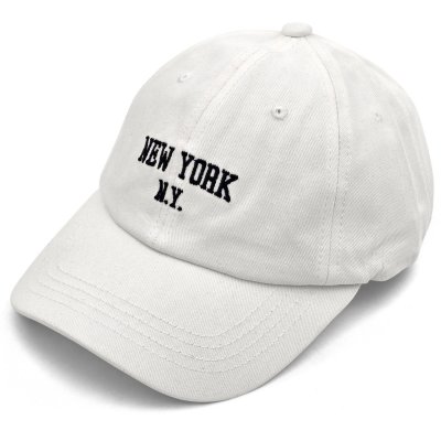Czapka z daszkiem - Gårda New York Dad Cap (biały)