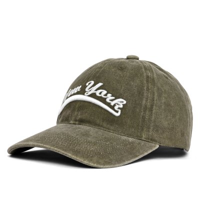 Czapka z daszkiem - Gårda New York Washed Cap (khaki zielony)