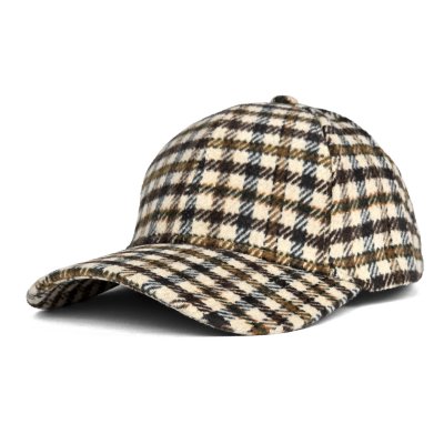Czapka z daszkiem - Gårda Varel Checkered Cap (beżowy)