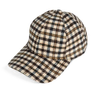 Czapka z daszkiem - Gårda Varel Checkered Cap (beżowy)