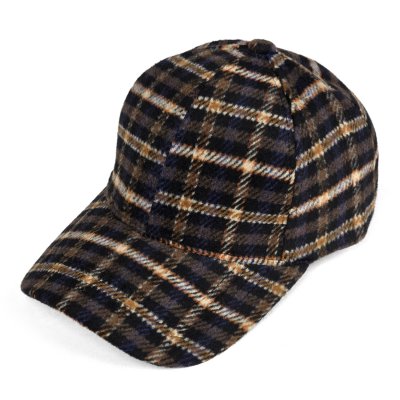 Czapka z daszkiem - Gårda Varel Checkered Cap (czarno/brązowy)