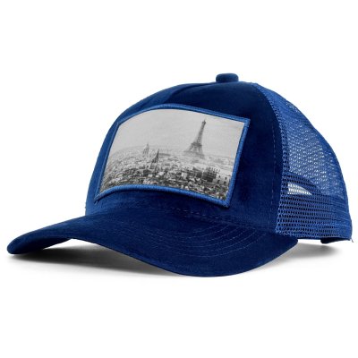 Czapka z daszkiem - Gårda Velvet Trucker Paris (niebieski)