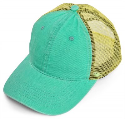 Czapka - Gårda Finley Washed Trucker (zielony/żółty)
