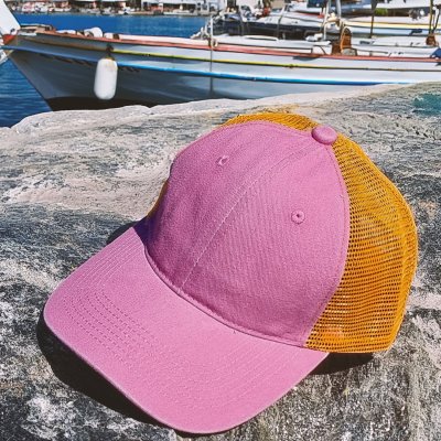 Czapka - Gårda Finley Washed Trucker (różowy/pomarańczowy)