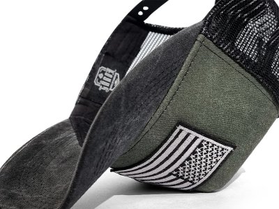 Czapka - Gårda Flag Denim Trucker (zielony/czarny)