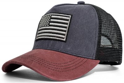 Czapka - Gårda Flag Denim Trucker (niebieski/czerwony)