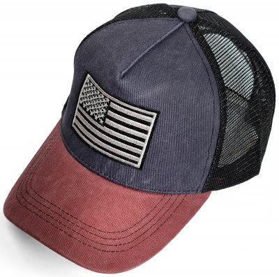 Czapka - Gårda Flag Denim Trucker (niebieski/czerwony)