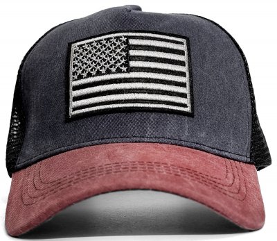 Czapka - Gårda Flag Denim Trucker (niebieski/czerwony)