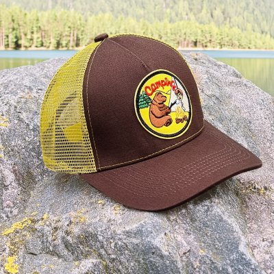 Czapka z daszkiem - Gårda Trucker Camping Bear (brązowy)