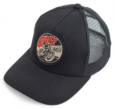 Czapka z daszkiem - Gårda Trucker Cafe Racer (czarny)