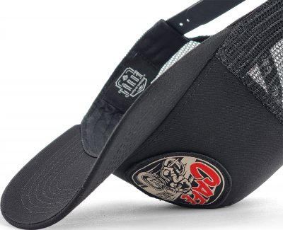 Czapka z daszkiem - Gårda Trucker Cafe Racer (czarny)