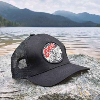 Czapka z daszkiem - Gårda Trucker Cafe Racer (czarny)
