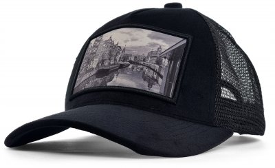 Czapka z daszkiem - Gårda Velvet Trucker Amsterdam (czarny)