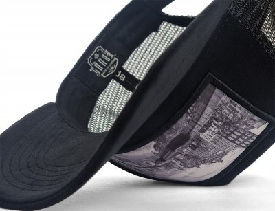 Czapka z daszkiem - Gårda Velvet Trucker Amsterdam (czarny)