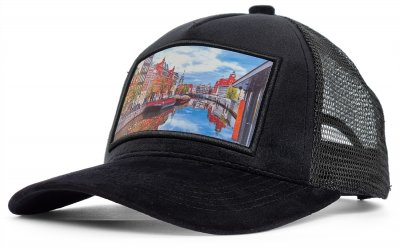 Czapka z daszkiem - Gårda Velvet Trucker Amsterdam (czarny/wielo)