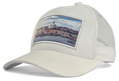 Czapka z daszkiem - Gårda Velvet Trucker Helsinki (biały)