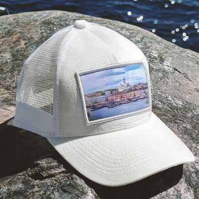 Czapka z daszkiem - Gårda Velvet Trucker Helsinki (biały)