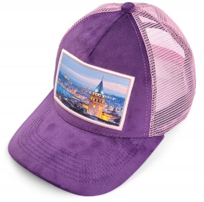Czapka z daszkiem - Gårda Velvet Trucker Istanbul (fioletowy)