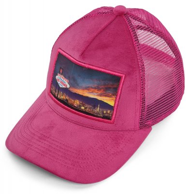 Czapka z daszkiem - Gårda Velvet Trucker Las Vegas (różowy)