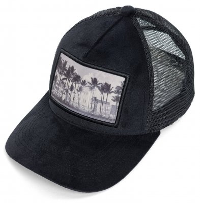 Czapka z daszkiem - Gårda Velvet Trucker Miami Beach (czarny)