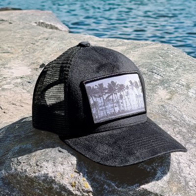 Czapka z daszkiem - Gårda Velvet Trucker Miami Beach (czarny)