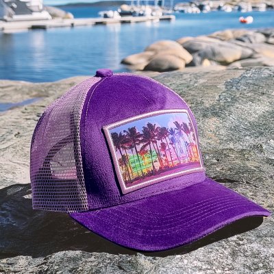 Czapka z daszkiem - Gårda Velvet Trucker Miami Beach (fioletowy)