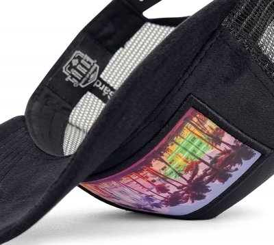 Czapka z daszkiem - Gårda Velvet Trucker Miami Beach (czarny/wielo)