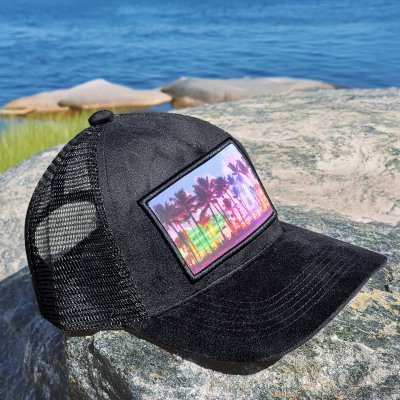 Czapka z daszkiem - Gårda Velvet Trucker Miami Beach (czarny/wielo)