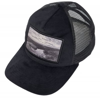 Czapka z daszkiem - Gårda Velvet Trucker Norrland (czarny)