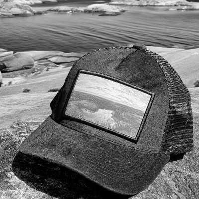 Czapka z daszkiem - Gårda Velvet Trucker Norrland (czarny)