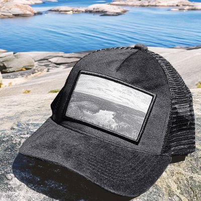 Czapka z daszkiem - Gårda Velvet Trucker Norrland (czarny)