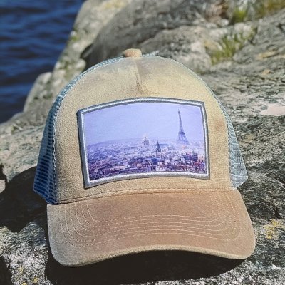 Czapka z daszkiem - Gårda Velvet Trucker Paris (beżowy)