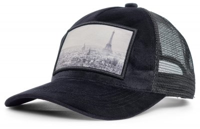 Czapka z daszkiem - Gårda Velvet Trucker Paris (czarny)