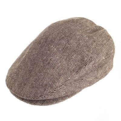 Kaszkiet - Jaxon Hats Marl Tweed Flat Cap (brązowy)