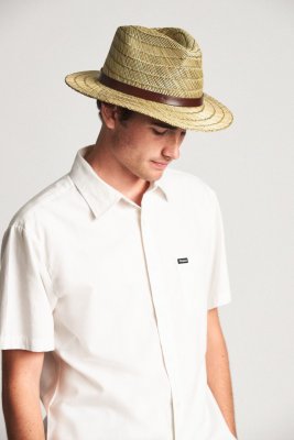 Kapelusze - Brixton Messer Straw (naturalny)