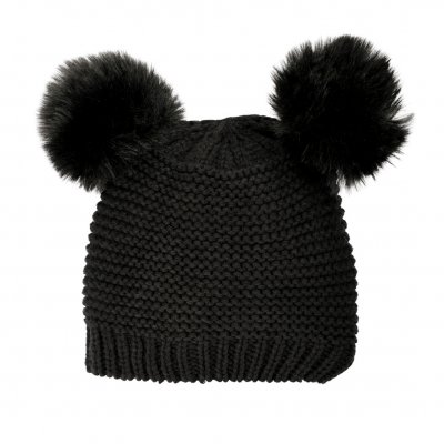 Czapka i rękawiczki dla dzieci - Gårda Målilla Knitted Set (czarny)