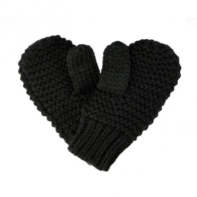 Czapka i rękawiczki dla dzieci - Gårda Målilla Knitted Set (czarny)